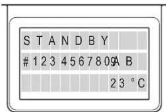 STANDBY #1234567809A B 23 °C