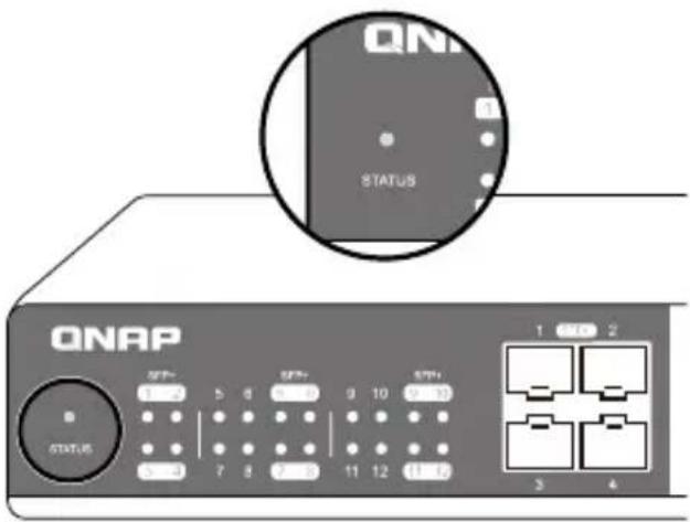 QNAP STATUS 1 2 3 4 5 6 7 8 9 10 11 12 STATUS SFP+ SFP- SFP+ SFP+ 1 2 3 4 3 4