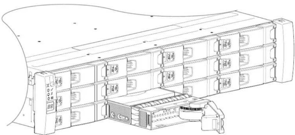 QUANTUM Xcellis QXS-424 - Removing a 2U 3.5" LFF Drive Carrier Module - 2