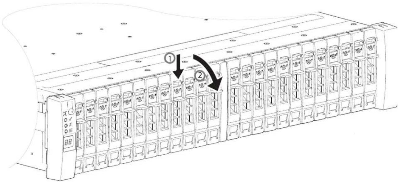 Technical diagram of a multi-chamber industrial control unit with labeled components and directional arrows indicating assembly or movement.