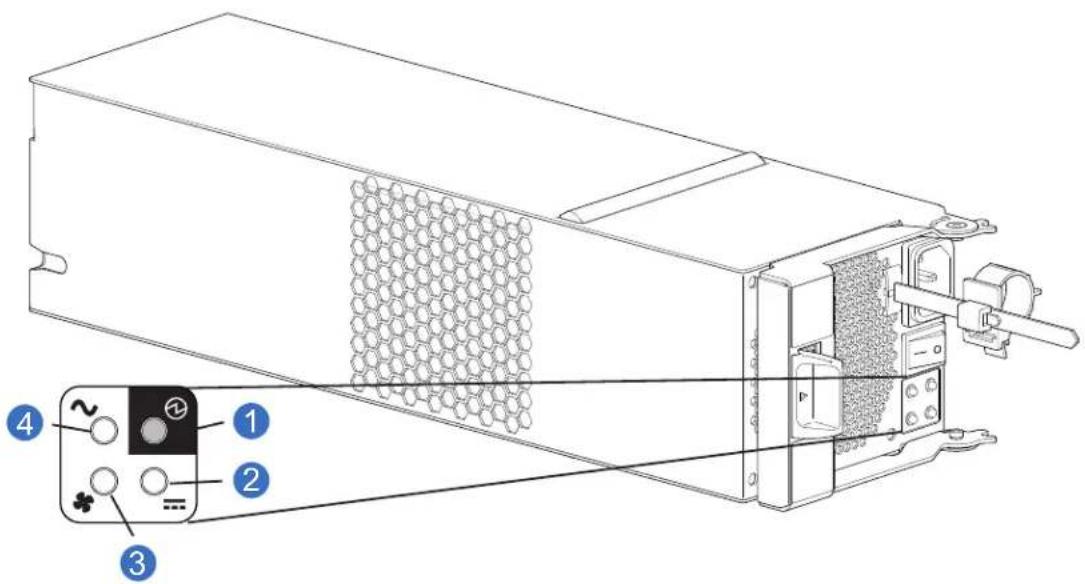 Technical diagram of an electronic device with labeled components and a close-up inset showing ports and connectors.