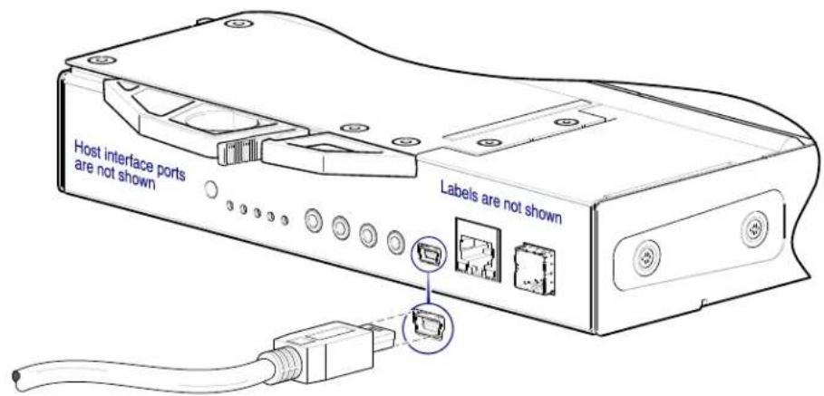Host interface ports are not shown Labels are not shown