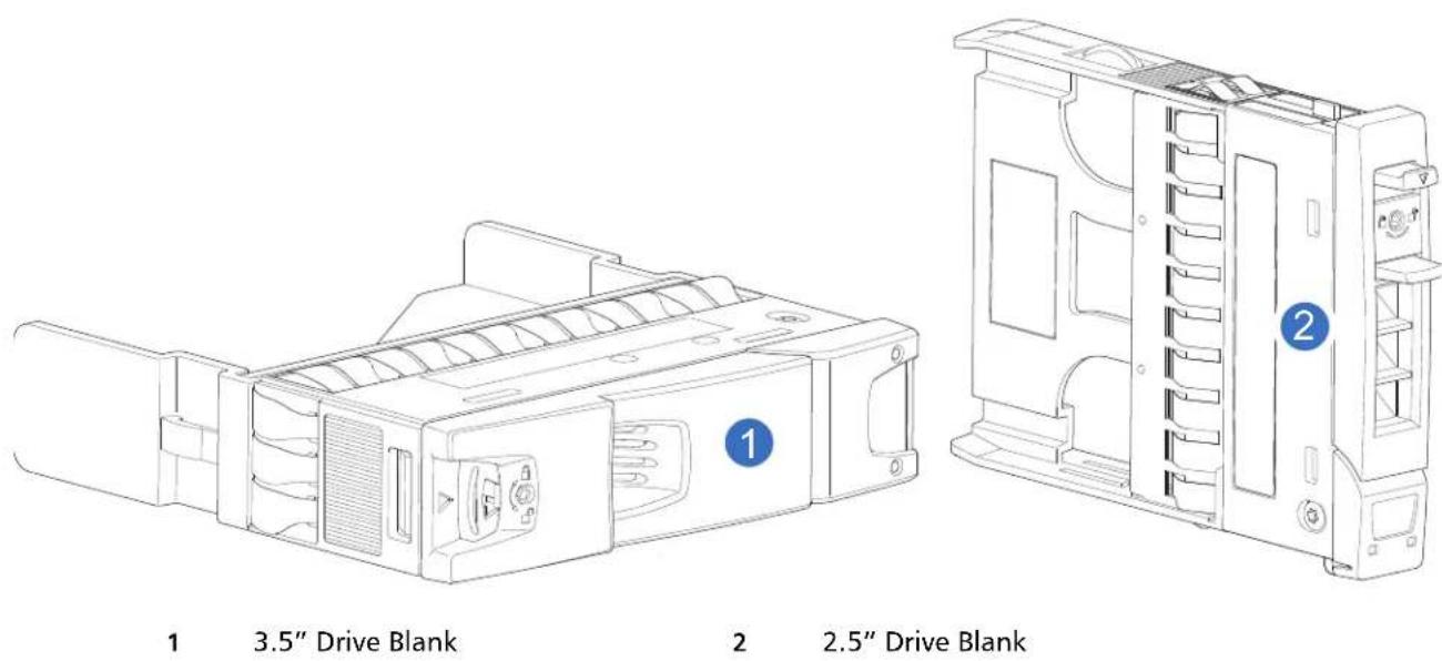 1 3.5" Drive Blank 2 2.5" Drive Blank