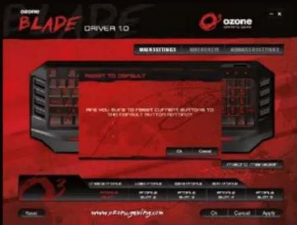OZONE BLADE DRIVER 10 Ozone SPRING SWITCHER MAKE TO DISPLAY ANS YOU SUE TO FIRST CURRENT SWITCH TO THE DEFAULT BUTTON NOT TOUCH OK Cancel OK Cancel Apply