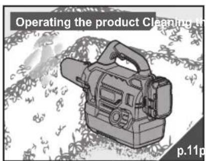 Operating the product Cleaning in p.11p