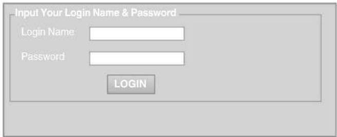 Input Your Login Name & Password Login Name Password LOGIN