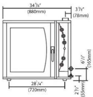 34 7/8" (880mm) 3 1/8" (78mm) 6 1/2" (165mm) 2 1/2" (720mm)