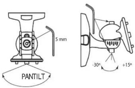 5 mm PANTILT -30° +15°