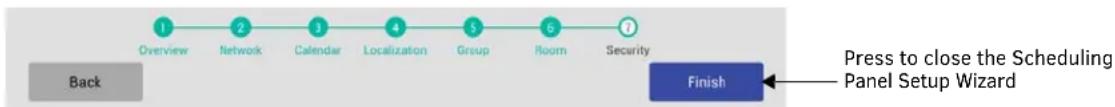 AMX Acendo Book ACB-2107 - Exiting the Scheduling Panel Setup Wizard - 1