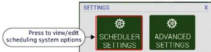AMX Acendo Book ACB-2107 - Accessing the Scheduler Settings Pages - 1
