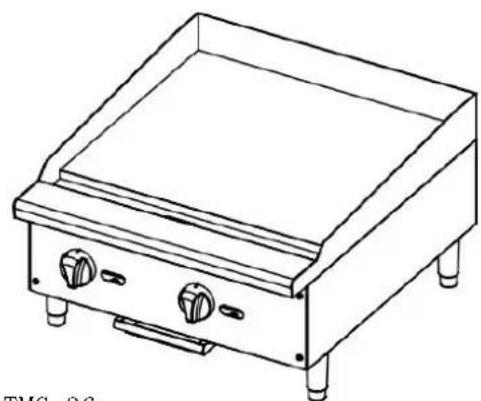 Atosa CookRite ATMG24 - 4.1、Outline Dimensions(in) ^* - 4