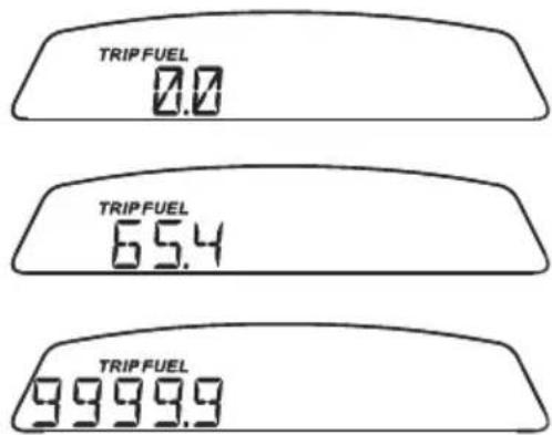 DUCATI Monster 659 ABS (2014) - Distance travelled on fuel reserve: "TRIP FUEL" - 2