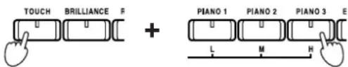 TOUCH BRILLIANCE R + PIANO 1 PIANO 2 PIANO 3 E L M H