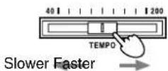 KORG Concert C-6500 - To adjust the tempo - 1