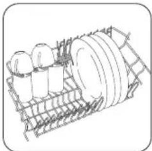 Line drawing of a rack with multiple circular components, no text or symbols present