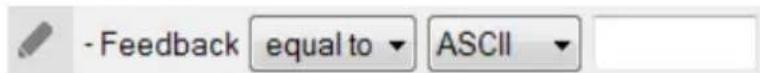 - Feedback equal to ASCII