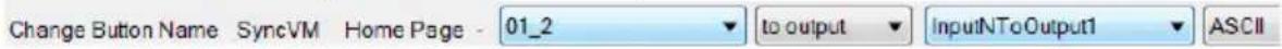 Change Button Name SyncVM Home Page - 01_2 to output InputNToOutput1 ASCII