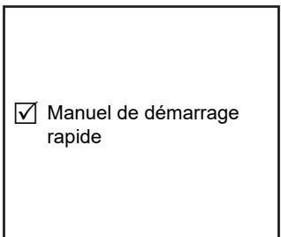 ✓ Manuel de démarrage rapide