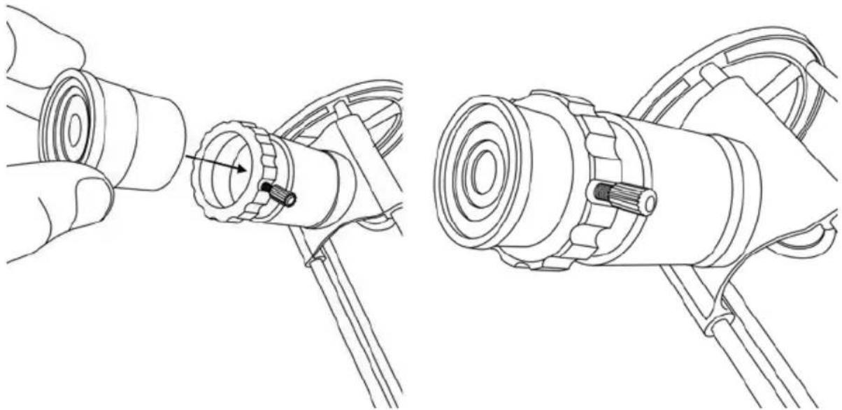 Carson SkeleScope SK-100 - Attaching Eyepieces: - 1