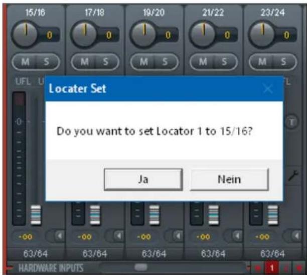 15/16 0 17/18 0 19/20 0 21/22 0 23/24 M S M S M S M S UFL U Locater Set Do you want to set Locator 1 to 15/16? Ja Nein -00 -00 -00 -00 63/64 63/64 63/64 63/64 63/64 63/64 HARDWARE INPUTS