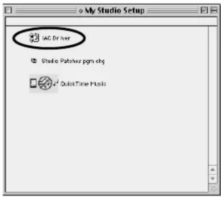 My Studio Setup IAC Driver Studio Patches pgm chg QuickTime Music