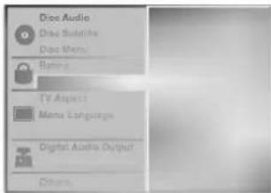 Droo Audio Droo Salaria Droo Menu Rating TV Aspect Menu Language Digital Assets Output Others