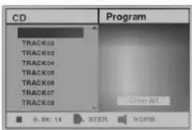 CD Program TRACK02 TRACK03 TRACK04 TRACK05 TRACK06 TRACK07 TRACK08 Clear Alt 0.96:18 STEN. NORM.