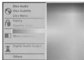 Disc Audio Disc Subtitle Disc Menu Rating Country Data Mizu Languages Digital Audio Output Others