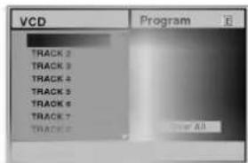 VCD Program TRACK 2 TRACK 3 TRACK 4 TRACK 5 TRACK 6 TRACK 7 TRACK 8 Over All