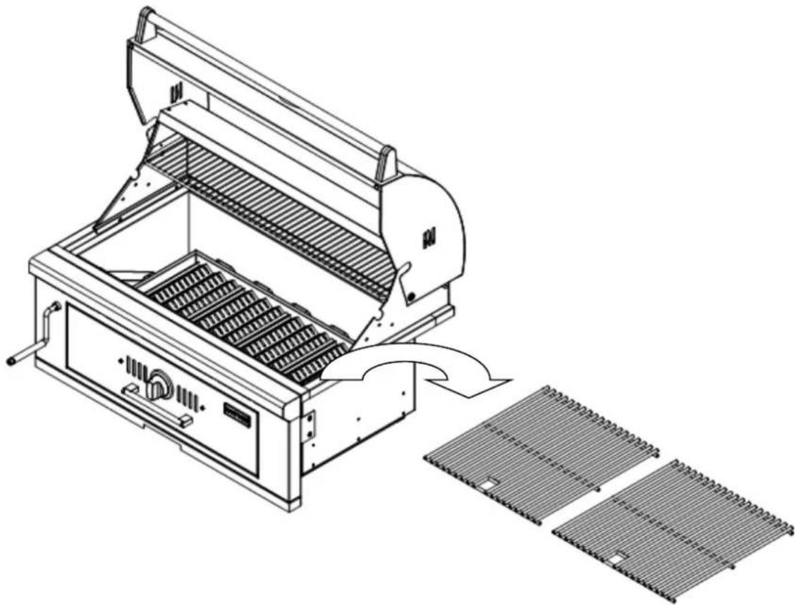 COYOTE C1CH36 - Charcoal Grill Lighting Instruction: - 1