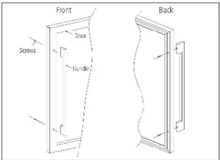 Front Screws Door Handle Back