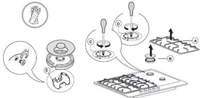 HOTPOINT PPH 75G DF/IX - ADATTAMENTO AI DIVERSI TIPI DI GAS - 1