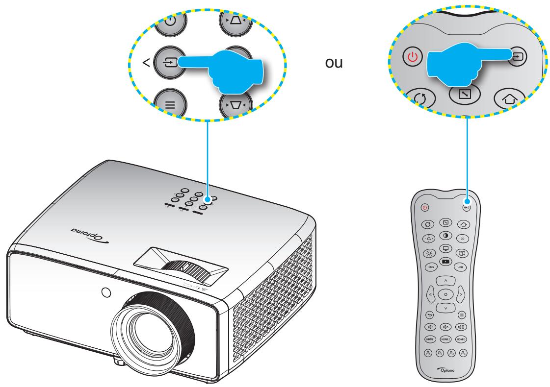 OPTOMA UZ38X - Sélectionner une source d'entrée - 1