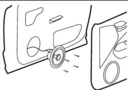 Diagram showing a car interior with steering wheel and dashboard (no text or symbols)