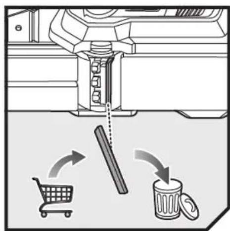Diagram illustrating a recycling or waste sorting process with labeled components and directional arrows