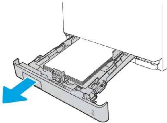 Diagram of a printer holder assembly with a blue arrow indicating the component (no text or symbols present)