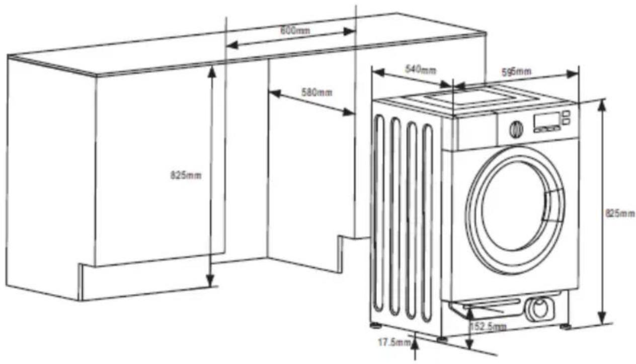600mm 580mm 825mm 540mm 595mm 825mm 17.5mm 152.5mm