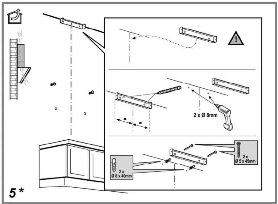 5* 2 x Ø 8mm 2 x Ø 5 x 45mm 2 x Ø 8 x 40mm