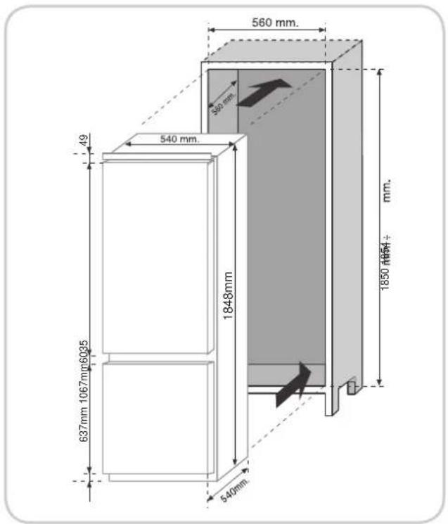 560 mm. 540 mm. 49 1848mm 637mm 1067mg6035 540mm 1850 mm mm.