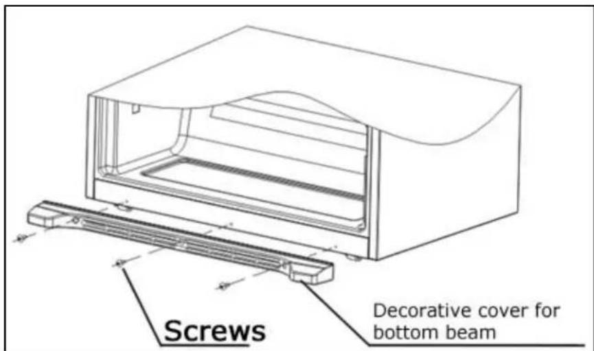 Screws Decorative cover for bottom beam