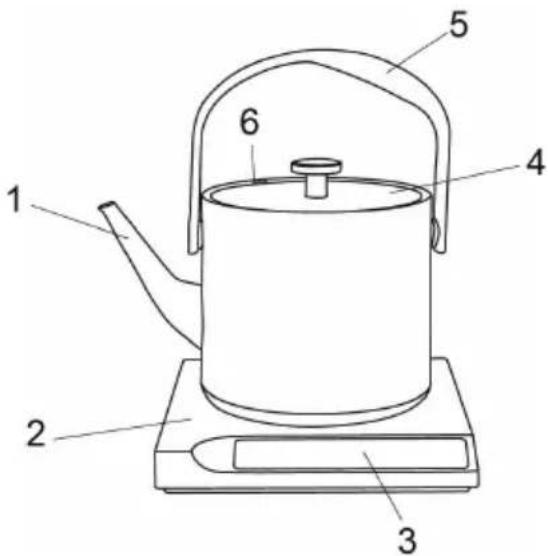 Labeled diagram of a water heater with numbered parts for identification