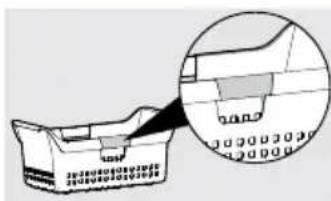 Philco MUFF21VLQW - To install the handle clips to the basket: - 3