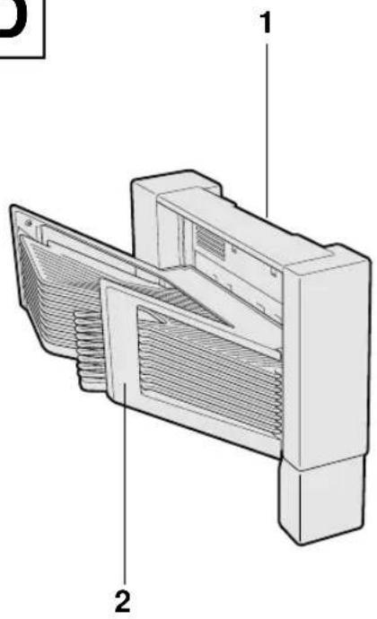 Technical diagram of a computer ventilation system with labeled components 1 and 2