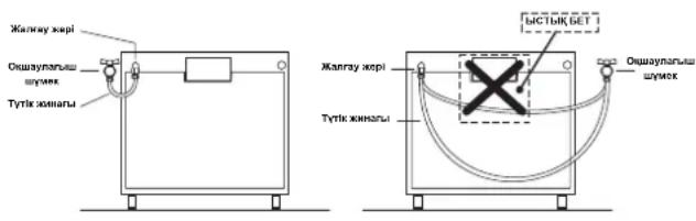 INDESIT KNJ1G2(W)/UA - Майыскақ резеңке түтікпен газды жалғау - 1