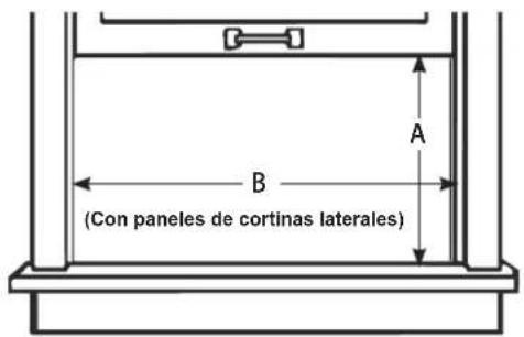 (Con paneles de cortinas laterales)