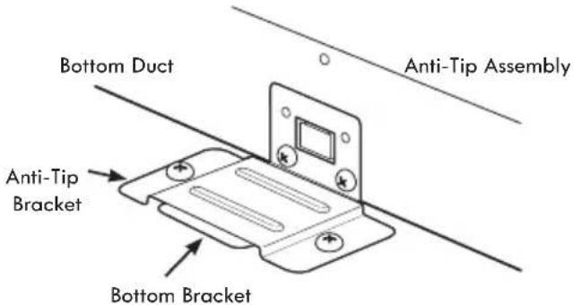 Bottom Duct Anti-Tip Assembly Anti-Tip Bracket Bottom Bracket
