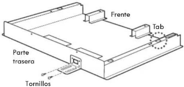 Frente Tab Parte trasera Tornillos