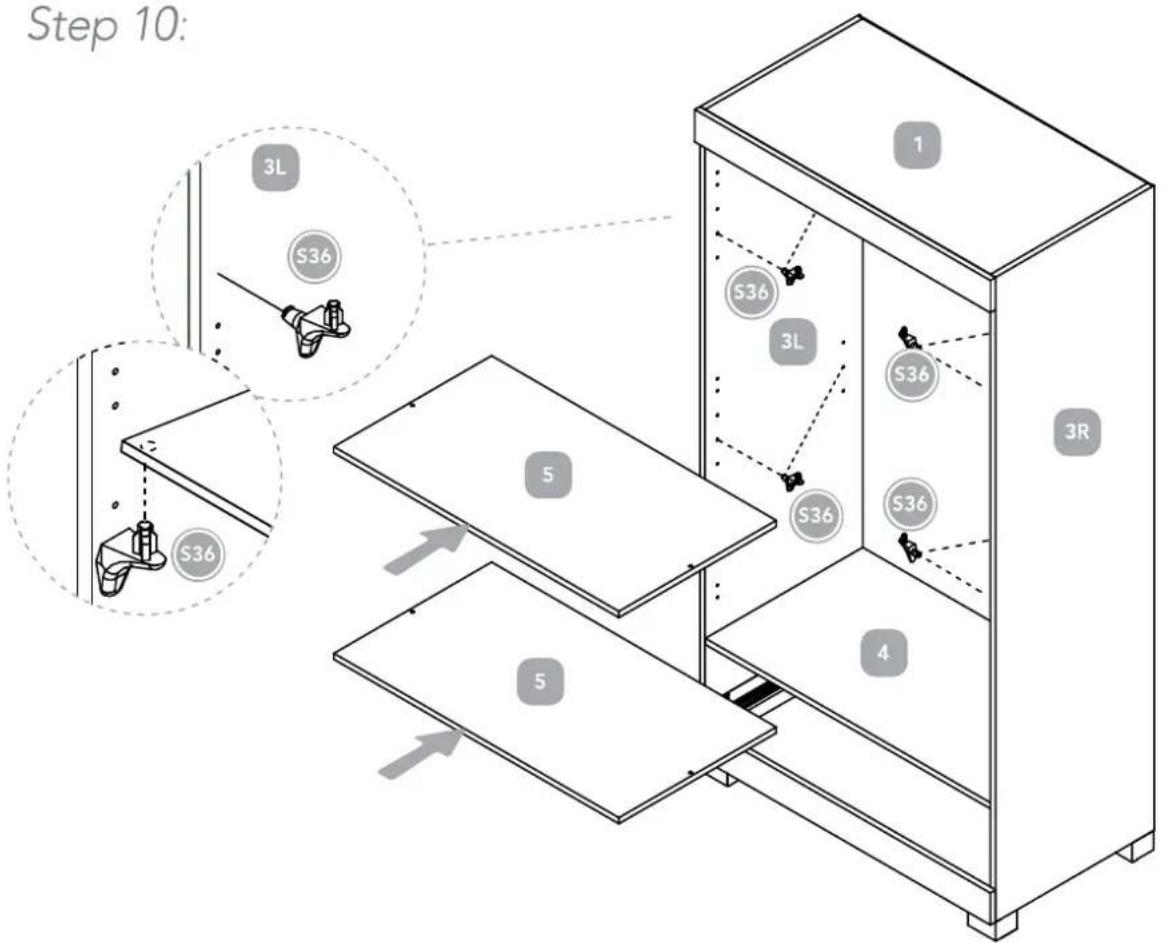 Step 10: 3L S36 S36 1 S36 3L S36 S36 3R 5 4 5