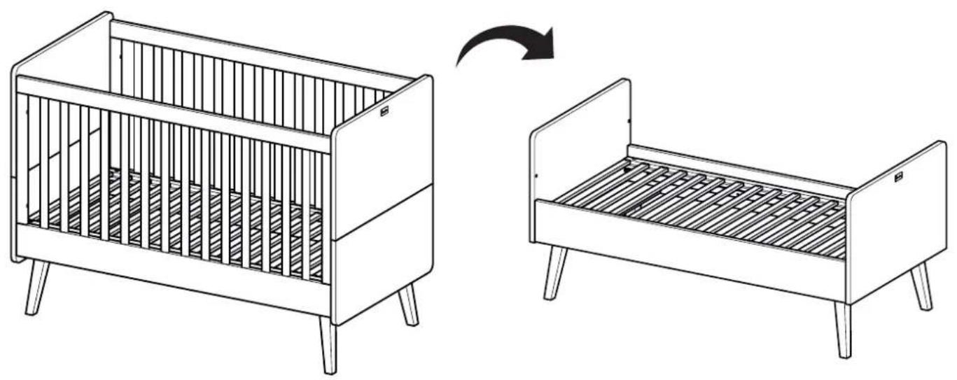 Silver Cross Brighton Cot Bed - Step 8: - 6