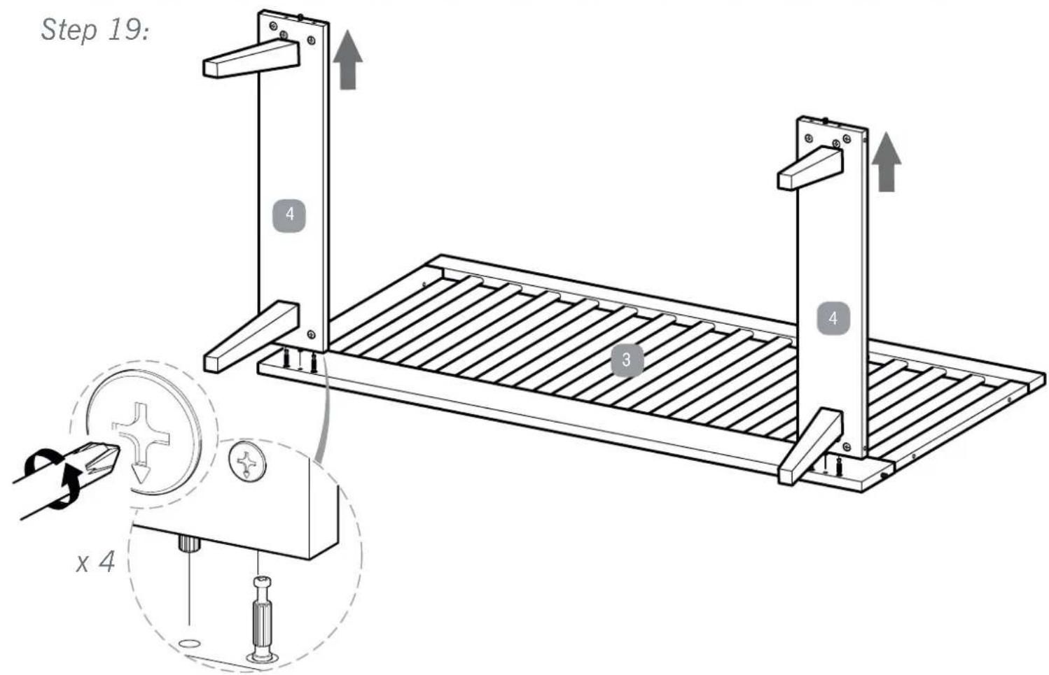 Step 19: 4 3 4 x 4
